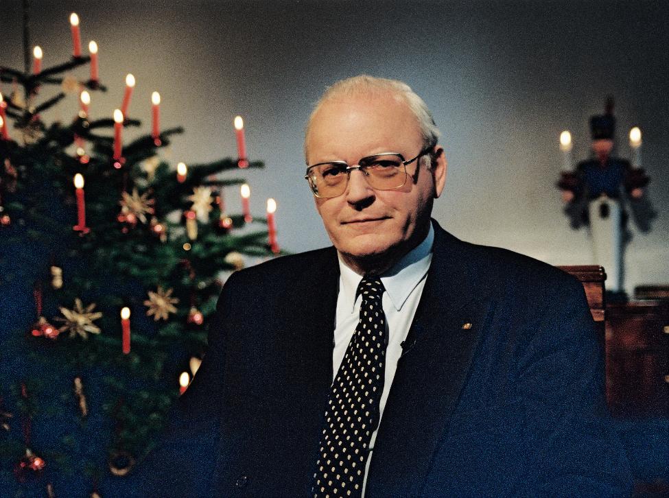Bundespräsident Roman Herzog bei seiner Weihnachtsansprache 1996